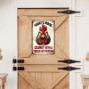 Rooster Décor Today's Mood: Cranky With A Touch Of Psycho Rustic Tin Sign For Home Farm Chicken Coop Decor