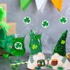 2PC St Patricks Day Gnomes with Lights- Sequins Hat Gnome Plush Decorations Home Table Ornament St. Patrick's Day Gift