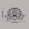 "Boho Wall Art Decor – Black Mandala Metal Wall Hanging, Lotus Flower Design for Bedroom, Living Room, Office & Meditation Space | Zen Home Aesthetic