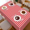 3 Pack Red and White Checkered Tablecloths 54"x108" Christmas Tablecloths for Rectangle,Disposable Plastic Table Cover for Weddings,Home,Birthday