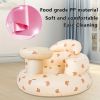 "Developmental Baby Seat – BPA-Free Plastic with Washable Pad – White"